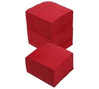 BAZEITFLOW 150 piezas Unidades Servilletas Desechables de Papel sin Polvo para Restaurantes Occidentales y Ocasiones Especiales Color Vino Elegante