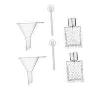 BAZEITFLOW 1juego Botellas De Perfume De Viaje Embudos Dispensador De Perfume Recargable y Accesorios Para Rellenar Para Vacaciones y Uso Diario