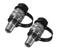 BAZEITFLOW 2 Acopladores Hidráulicos Rápidos de 3/8 Tapa Antipolvo Adaptadores para Bomba y Motor Conexión Rápida para Gatos Hidráulicos Adecuados para Aplicaciones Industriales y