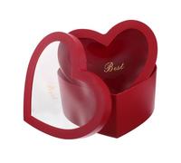 BAZEITFLOW 2 Cajas caja de del día de san valentín corazón tapa caja decorativa decoracion de san valentin cajas de san valentin en forma de corazon cajas de papel maché el plastico