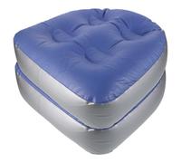 BAZEITFLOW 2 cojines inflables para asiento de baño, con ventosas, color azul, gruesos, portátiles, para spa, ducha, para adultos, accesorios de baño