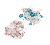 BAZEITFLOW 2 Juegos Flatback Resin Rhinestones Shiny Nail Art Charms Glitter Gems DIY Nail Jewels For Women Manicure Decorations With And Lake