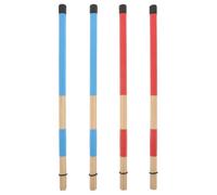 BAZEITFLOW 2 Pares Cepillos para Baquetas de Madera para Batería Jazz Duraderos Accesorios para Instrumento Acústico Cepillos Ergonómicos para Práctica y Actuación Profesional