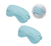 BAZEITFLOW 2 piezas Antifaz de Seda Natural Doble Cara para Dormir Bloqueador de Luz Suave y Ajustable Unidades Verde para Insomnio y Ojos Secos