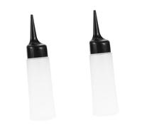 BAZEITFLOW 2 piezas Botellas Aplicadoras para Tinte y Champú para Cabello de Unidades Diseño Ergonómico y Rellenable Contenedores de Plástico Duradero para Salones y Uso Personal Colores
