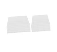 BAZEITFLOW 2 piezas Caja Organizadora Transparente para Cosméticos Contenedor Multi Compartimentos para Sombras de Ojos y Maquillaje Soporte Expositor de Almacenamiento Práctico para Tocador