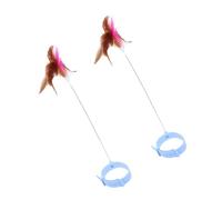 BAZEITFLOW 2 Piezas Collares Interactivos para Gato con Juguete de Autoentretenimiento para Mascotas Pequeñas Varita para y Estimular al Gato