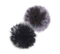 BAZEITFLOW 2 piezas Cubre Viento para Micrófono de Protección de Piel Furry para Micrófonos Inalámbricos Absorción de Ruido Efectiva Alta Sensibilidad y Movilidad para Entrevistas y