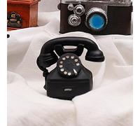 BAZEITFLOW 2 Piezas de Teléfono de Juguete de Resina Retro Vintage Modelo Mini Simulación Decorativa en Color Marrón Adorno para Casa Oficina Fotografía y Juego de Rol Infantil