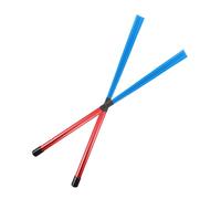 BAZEITFLOW 2 Piezas Escobillas Batería Jazz con Mango Aluminio Rojo y Azul Cepillos Nylon para Batería Accesorios Percusión Detallados