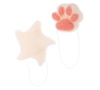 BAZEITFLOW 2 piezas Esponjas de Baño para Niña Suaves y Naturales Forma de Mar y Pata de Gato Alta Absorción Delicadas para de Recién Nacido para Ducha Diaria