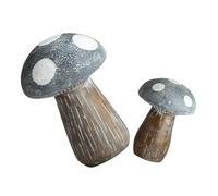 BAZEITFLOW 2 Piezas Estatua de Resina Setas Decorativas para Jardín y Huerto Figuras de Hongos Realistas para Paisajismo y Decoración de Caseta de Jardín