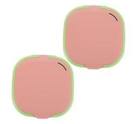 BAZEITFLOW 2 Piezas Estuche para Alineadores Invisibles 2 Piezas Color Verde Rosa, Caja Portátil para Retenedores con Cierre Magnético, Plástico Resistente, Organizador y Caja de Viaje para