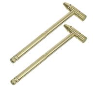 BAZEITFLOW 2 Piezas Martillo de Latón Macizo Multifuncional Cabeza Redondeada y Plana, Herramienta de Reparación para Relojes y Joyas,