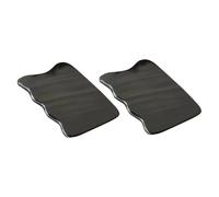 BAZEITFLOW 2 piezas Natural Buffalo Horn Gua Sha Scraping Plate For Face And Body Massage Promotes Skin Tone