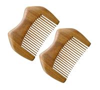 BAZEITFLOW 2 piezas Peine de Madera Natural Antipolvo de Portátil para Peinado Cómodo y Cuidado del Cabello