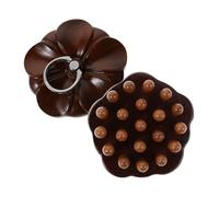 BAZEITFLOW 2 Piezas peine de madera para el cuero cabelludo masajeador de cuero cabelludo de madera peines de sándalo natural en el cuello herramienta de masaje Marrón