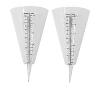 BAZEITFLOW 2 piezas Pluviómetro de Jardín Transparente con Doble Medidor de Lluvia para Agricultura Investigación Climática y Estadísticas Meteorológicas