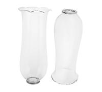 BAZEITFLOW 2 Piezas Portavelas de Cortavientos Recambio para Lámparas y Faroles Pantalla de Transparente para Decoración Vintage y Uso Exterior