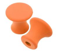 BAZEITFLOW 2 Piezas Soporte para Diapasón Soporte Estable y Silencioso Base de Goma Naranja para Meditación y Sanación Vibracional en Yoga y Terapia de Sonido