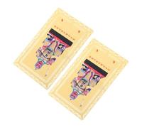 BAZEITFLOW 2 piezas Tarjetas Amuleto Tai Sui Año Caballo Protección Cobre Zhe Suerte y Prosperidad para Cartera Regalo Feng Shui