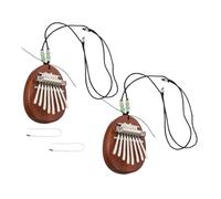 BAZEITFLOW 2 Sets Piano de Pulgar Kalimba Mini 8 Notas Diseño Compacto Forma de Gota Instrumento Musical para Principiantes y Creatividad en Movimiento