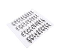 BAZEITFLOW 20 pares Pestañas Postizas Realistas y Naturales de Maquillaje de Ojos para Realzar la Belleza Cómodas y Fáciles de Usar