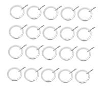 BAZEITFLOW 20 Piezas Anillos para Cortinas Inoxidable Argollas Redondas para Barra de Cortina Accesorios para Muebles Deslizantes y Suaves Uso Dormitorio Baño y Oficina
