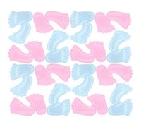 BAZEITFLOW 200 Piezas Confeti de Huellas de Ñiño Rosa y Azul 200 Piezas, Confeti No Tejido para Decoración de Fiesta de Revelación de Género, Suministros para Shower y Celebración de