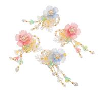 BAZEITFLOW 2pares Accesorios Cabello Hanfu Horquillas Chinas Antiguas Flor y Elegantes Horquillas Para Mujer Para Novias y Damas De Honor Eventos Tradicionales