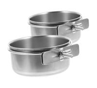 BAZEITFLOW 2piezas Cuenco De Comida De Acero Inoxidable para Comedero Colgante para Pájaros Suministros para Jaulas Comedero para y Cacatúas Cuencos De Acero Inoxidable para Agua y Comida Par