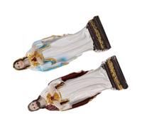 BAZEITFLOW 2piezas Estatua Sagrada Católica Figura Religiosa De y María Decoración De Mesa para Navidad Escultura De Resina Artesanal