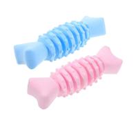 BAZEITFLOW 2piezas Juguetes De Dentición para Cachorros Forma De Hueso De TPR Juguetes para Perros Pequeños Limpiadores De Dientes para Mascotas