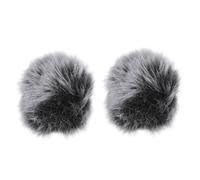 BAZEITFLOW 2piezas Protector Viento Micrófono Peludo Para Solapa Funda Anti-ruido y Anti-salpicaduras Accesorios Micrófono Para Grabación Escenario y Oficina