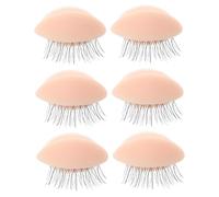 BAZEITFLOW 3 Pares de Ojos de Silicona para Cabeza Maniquí de Pestañas con Diseño Ergonómico para Práctica de Extensiones y Maquillaje