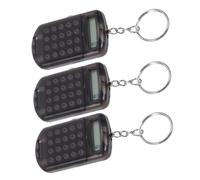 BAZEITFLOW 3 piezas Calculadora Mini Transparente con Funda Abatible Llavero Práctico y Duradero para Estudiantes y Oficina de Diseño Compacto para Cálculos Rápidos