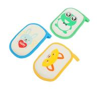 BAZEITFLOW 3 piezas Esponjas de Baño para Bebés con Diseño de Dibujos Animados Toallas Suaves para Recién Nacidos y Paños de Baño Unisex para Cuidado Delicado y Uso Duradero