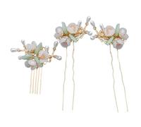 BAZEITFLOW 3 piezas Horquillas Chinas con Perlas Colgantes de Pasadores Decorativos para Peinados Tradicionales y Accesorios para Mujer y Niñas