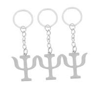 BAZEITFLOW 3 piezas Llaveros Psicólogos de Acero Inoxidable Colgante Símbolo de Psicología Llavero Metálico para Profesores y Estudiantes Decoración Pequeña para Bolsa y Coche Regalo