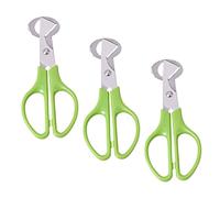 BAZEITFLOW 3 piezas Tijeras Pequeñas para Huevos de Codorniz de Acero Inoxidable Cortador Manual con Mango Antideslizante Ergonómico para Abrir Huevos Cocina