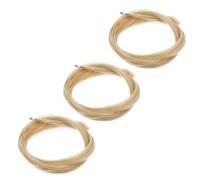 BAZEITFLOW 3 Rollos de Pelo para Bastón de Violín Accesorios de Crin de Caballo para Bastón de Instrumento de Repuesto para Reparación y Mantenimiento Violonchelo