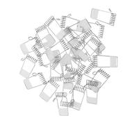 BAZEITFLOW 30 Piezas De Clip De Resorte Para Lámpara De Techo y Foco, Clip De Resorte Circular Fijo Para Tubo De Lámpara Led, Accesorio Durable Para Panel De Luz Led Hogar y Oficina, Color Plata