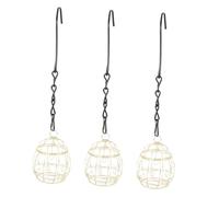 BAZEITFLOW 3piezas Comedero para Pájaros De Forma Esférica con Ganchos para Pájaros Pequeños y para Jardín o Patio con Pinzones Gorriones y Petirrojos