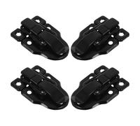 BAZEITFLOW 4 Piezas 4 Pestillos de Metal Negros Estilo Vintage para Cajas Pequeñas Pestillo de Palanca Resistente para Joyeros Cofres y Gabinetes Herrajes para Cerradura