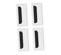 BAZEITFLOW 4 Piezas Cubiertas para Orificios de Cables con Cepillo Pasacables para Escritorio de Oficina Tapa para Gestión y Prevención de Polvo Color Blanco
