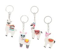 BAZEITFLOW 4 piezas Llaveros Alpaca de PVC Colgantes Decorativos para Mochila y Coche Diseño Único y Duradero Accesorios Versátiles para Fiestas