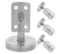 BAZEITFLOW 4 Piezas soporte de pasamanos de acero inoxidable soportes de pasamanos de escalera Silver