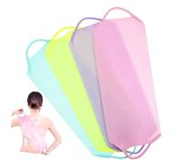 BAZEITFLOW 4 Piezas Unidades Toallas Exfoliantes Espalda Colores Surtidos Paños Elásticos para Ducha Herramienta Corporal Suave para Eliminar Células Muertas