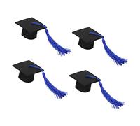 BAZEITFLOW 4piezas Sombrero De Doctor De Muñeca Mini Sombreros De Graduación con Borlas para Doctorado Accesorios para Mini Mascotas para Decoración De Graduation Party