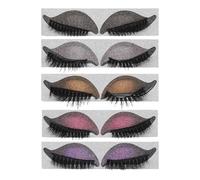 BAZEITFLOW 5 pares de Maquillaje para Ojos con Pestañas Postizas y Sombras Adhesivos Suaves y Transpirables para Viajes y Uso Diario Plantillas para Tipos de Ojos